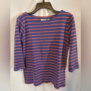 L.L. Bean striped boatneck top